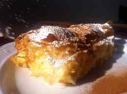 Bougatsa (Custard Pie with Phyllo and ground Cinnamon)-2