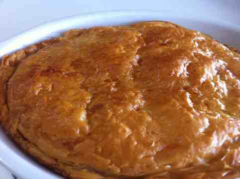 Bougatsa - Custard pie with Phyllo and ground cinnamon